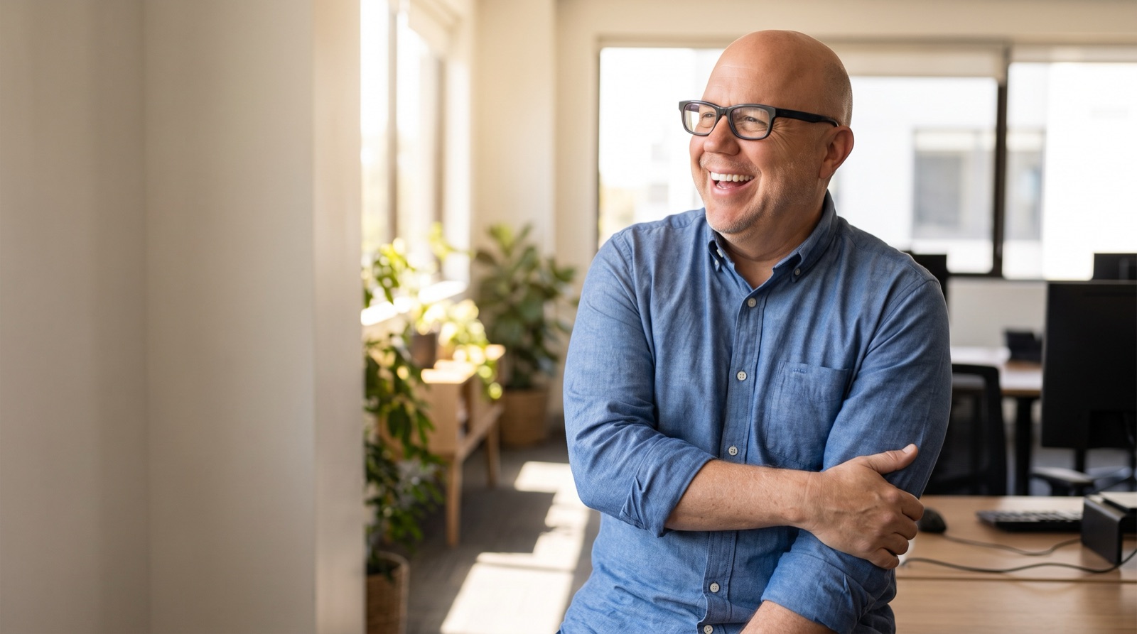 Jerry Suhrstedt, fractional CMO and founder of SumoLab, working in his Chandler, Arizona office